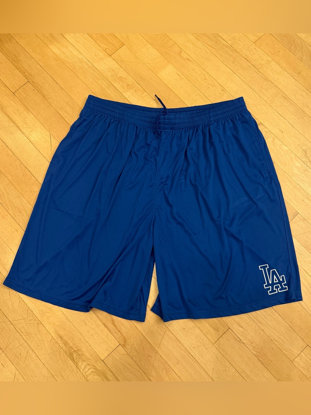 NEW Los Angeles LA Dodgers Royal Blue Polyester Shorts Mens XL Medium Baseball